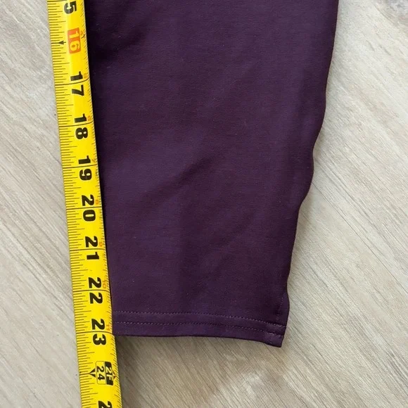Spanx Womens Perfect Fit Ponte Pull On Stretch Straight Leg Pants Sz XL Burgundy